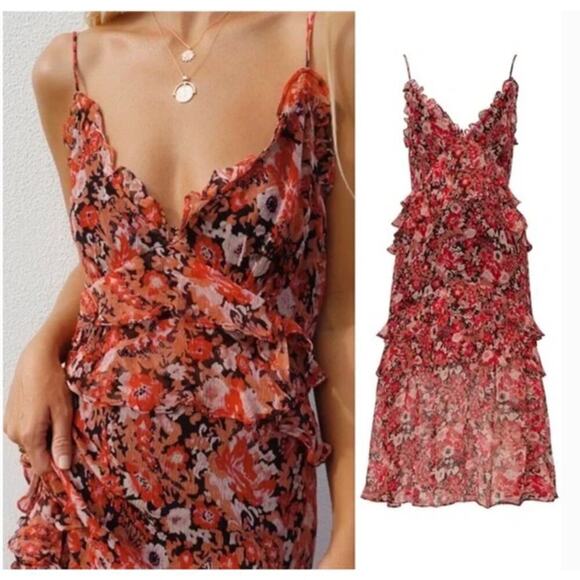 Stevie May No Such Thing Dress Sleeveless Midi Floral Multicolor XL - Picture 1 of 13